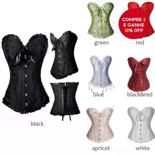 Corset Plus Size Modelador de Corpo com Amarração em Renda para Noivas, Casamentos e Festas Femininas, Tops Curtos de em Oferta na Shopee