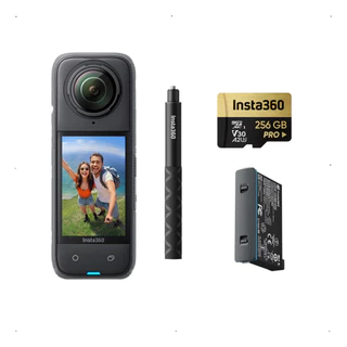 Câmera De Ação Preta Insta360 X4 Adventure Bundle em Oferta na Shopee