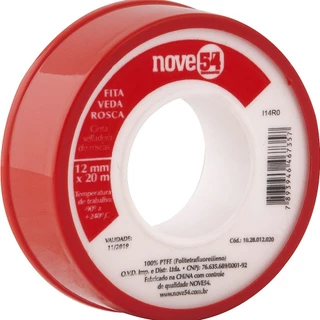 Fita veda rosca 12 mm x 20 metros - Nove54 em Oferta na Shopee