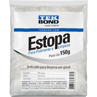 Estopa branca para polimento e limpeza 150 gramas - Tekbond em Oferta na Shopee