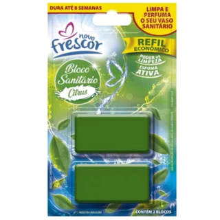 Refil Bloco Sanitário Citrus Banheiro Novo Frescor 2 Unidades Na Embalagem em Oferta na Shopee