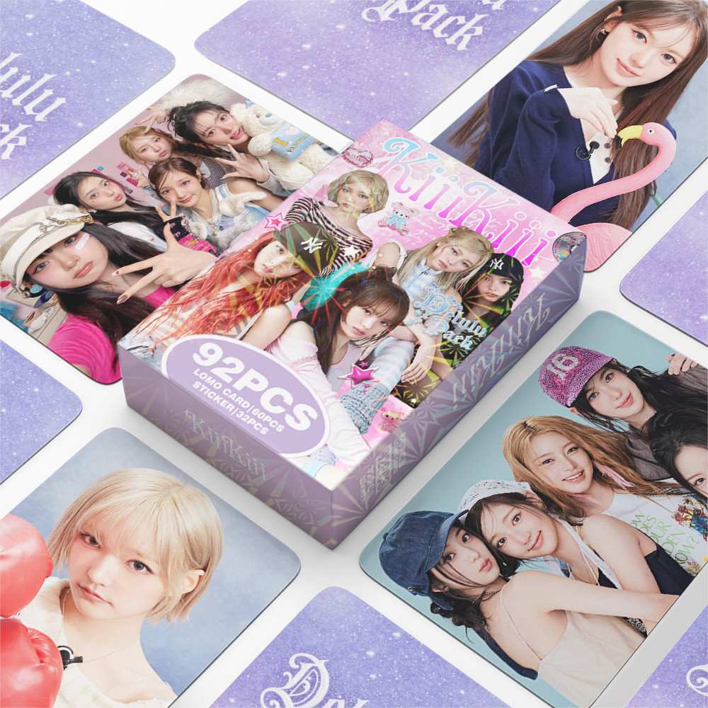 Kpop KiiiKiii Delu Pack Photocard Lomo Cartão 60pcs + 32pcs