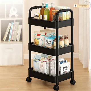 Estante 3 Níveis com Rodas 40x30x76 cm - Super Prática e Móvel para Casa em Oferta na Shopee
