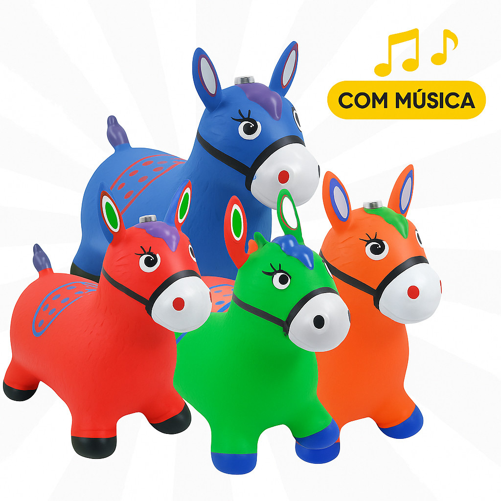 Cavalinho Upa Upa inflavel Pocoto Brinquedo Pula Pula Musica Infantil ...
