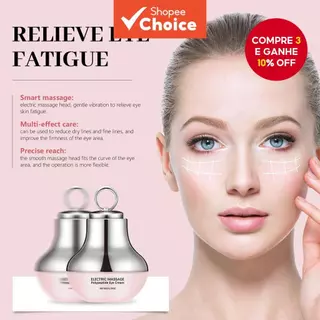 Creme para os Olhos Elétrico de Massagem Polipeptídeo Hidratante Textura Leve Cuidados Diários com Design Suave Deixa a em Oferta na Shopee