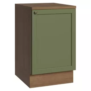Balcão de Cozinha 50cm 1 Porta Rustic/Verde Vik Madesa em Oferta na Shopee