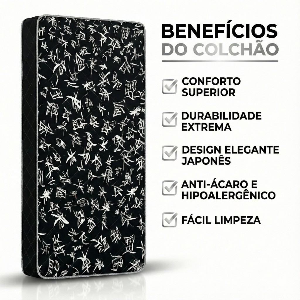 Colchão De Solteiro Confortável Macio Cama Box 188x88 Envio Imediato ...