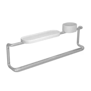 Barra De Apoio Para Banheiro Com Prateleira E Porta Objetos Cromado Deca 70cm em Oferta na Shopee