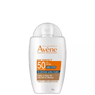 Avène Mat Perfect Tri-Defense Ultra Fluido FPS 50 2.5 Médio/Médio Escuro - Protetor Solar Facial com Cor 40g em Oferta na Shopee