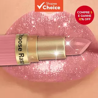 Batom de Veludo Rosa Pérola Glitter Metálico à Prova d'Água Brilho Diamante de Longa Duração em Oferta na Shopee