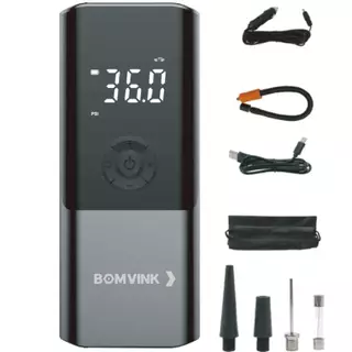 Mini Compressor de ar portátil digital recarregável 150 PSI com LED - BOM-8906 - Bomvink em Oferta na Shopee
