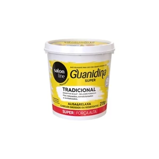 Guanidina Tradicional Super Forte Alisa e Relaxa Salon Line 215gr em Oferta na Shopee
