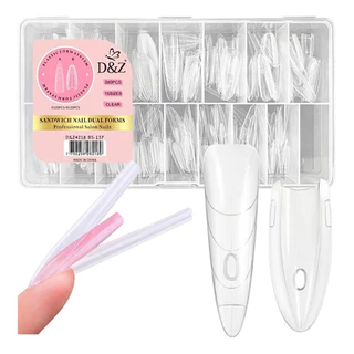 Molde F1 Sanduiche Almond D&z Apice Baixo Alongamento Unha Transparente unhas de gel polgygel acrigel nail art em Oferta na Shopee
