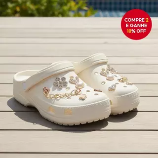 DIY Croc Jibz Charms: Coelho, Flor, Borboleta e Pérola - Acessórios de Moda para Sandálias Femininas em Oferta na Shopee