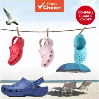 Sandálias Pink Classic Punchy – Sandálias de praia abertas e respiráveis com sola macia antiderrapante para mulheres em Oferta na Shopee