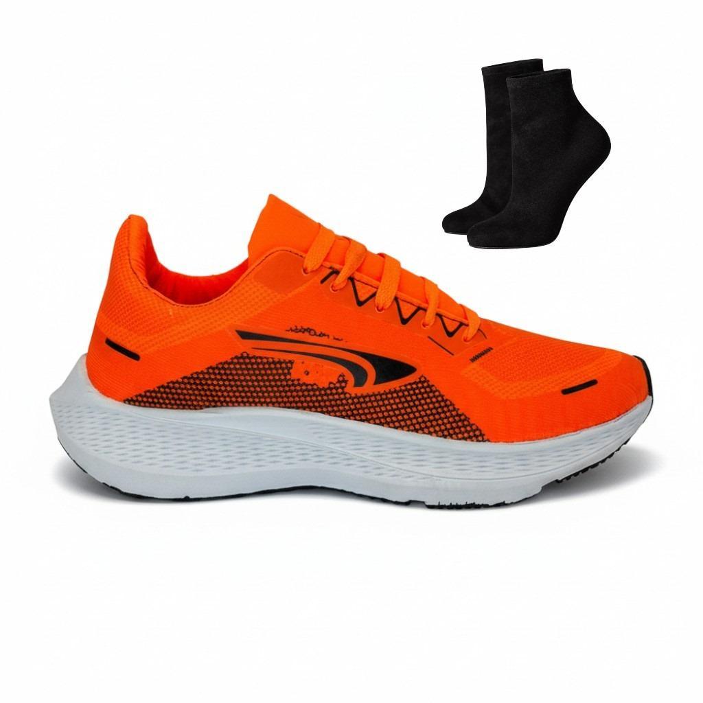 Kit Tênis Masculino Esportivo Co ortável Meia Antiderrapante Caminhada e Academia