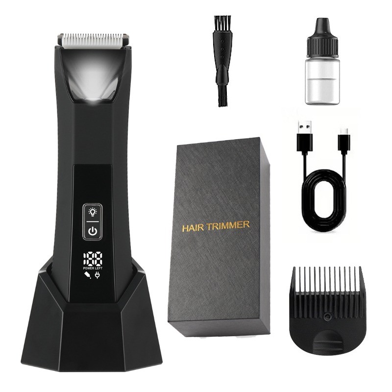 Aparador De Pelos Corporais Masculino Com Sem Fio Base Recarregável Elétrico À Prova D'água Barbeador Íntimos Masculinos