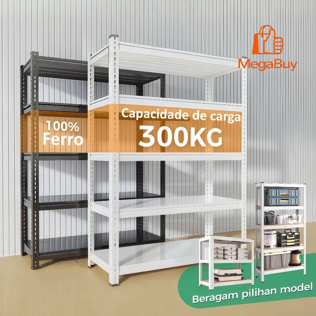 Estante Multiuso Aço prateleira de aço industrial media p 10