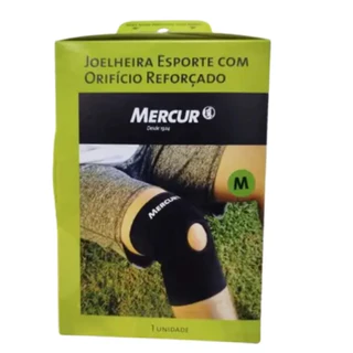 Joelheira Esporte com Orifício Reforçado Mercur Tamanho M em Oferta na Shopee