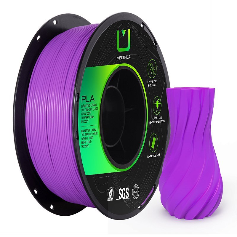 Filamento MultFila Impressora 3D PLA Roxo 1kg | Shopee Brasil