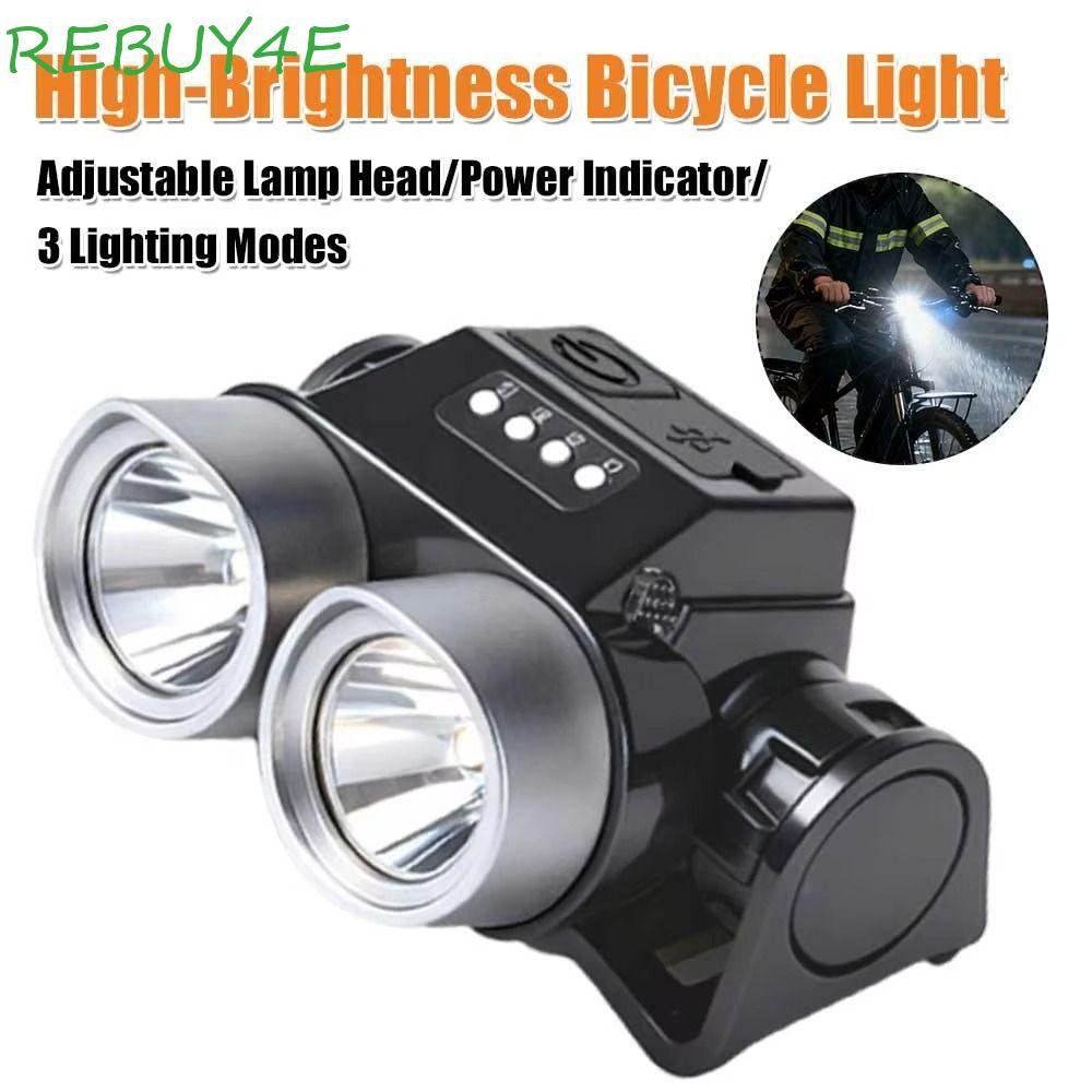 Luz Delantera LED Para Bicicleta Recargable USB - 300 Lúmenes, Con Bocina De 120 DB, Ideal Para Ciudad O Montaña