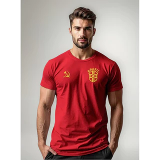Camiseta Vermelha Futebol Brasil Comunista Comunismo Camisa