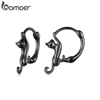 Brincos Bamoer Gato Preto Para Mulheres Meninas Moda Joias Tamanho L em Oferta na Shopee
