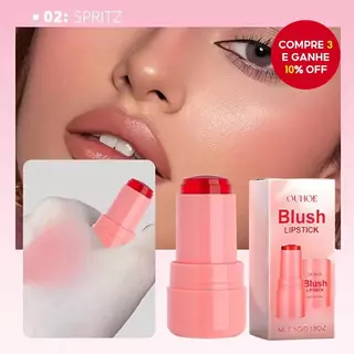 Bastão de Blush Gel à Prova d'Água - Uso Duplo para Lábios e Bochechas, Corretivo Leve, Ilumina Todos os Tons Bege em Oferta na Shopee