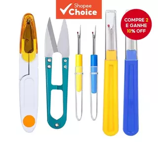 Conjunto De Ripper De Costura Cortador De Linha ABC Para Remoção Completo em Oferta na Shopee