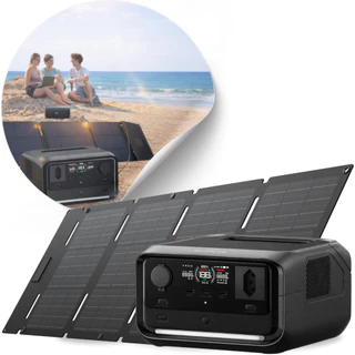 Kit Estação River 3 Plus 600w 220v + Painel 45w Dobrável Portátil EcoFlow Gerador Solar