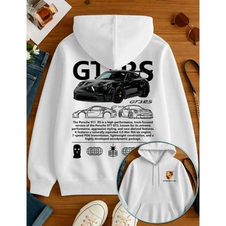 Moletom Canguru Casaco Adulto e Infantil Streetwear Estampado Corrida Porsche Gt3 Rs Unissex