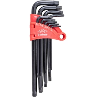 Jogo de chave hexalobular longa T10 a T50 com 9 peças - Corneta em Oferta na Shopee