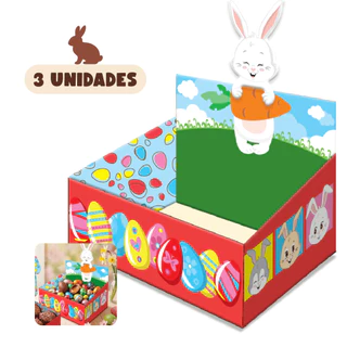 Cesta Páscoa Colorida Mimo Infantil Com 3 Unidades em Oferta na Shopee