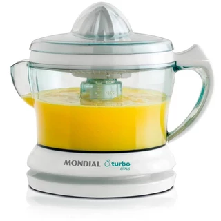 Espremedor de frutas 1,25L dupla rotação Power Turbo Citrus E-01 Mondial em Oferta na Shopee