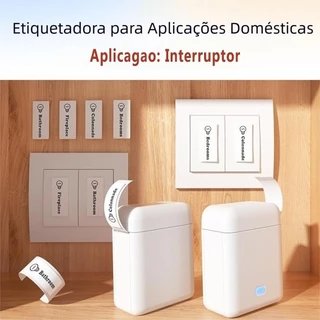 Impressora De Etiquetas Bluetooth Portátil Modelo L12-Inclui 1 Rolo De Papel De Etiqueta Térmica Grátis