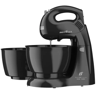 Batedeira Pérola 550W Turbo 4 Velocidades 2 Tigelas Britânia em Oferta na Shopee
