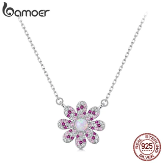 Colar De Prata Esterlina 925 Bamoer Rosa Margarida 40-45 Cm Para Presente De Joias Femininas em Oferta na Shopee