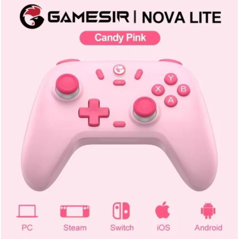 Controle GameSir Rosa Nova Lite Bluetooth p/ Nintendo Switch e PC ...