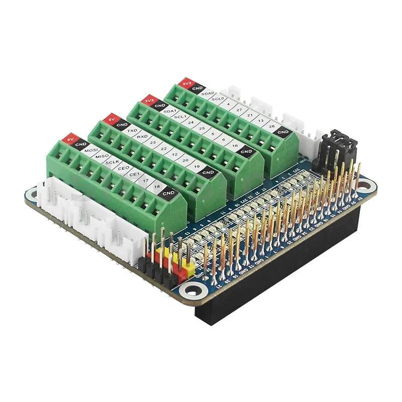 Scheda Di Espansione GPIO Con ADC Per Raspberry Pi 3B, 4B E CM4 – Porta Terminale, Fori Standard E Manuale Incluso
