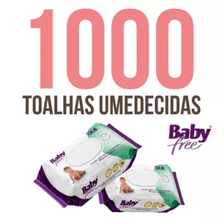 Kit com 10 Baby Free Lenços Umedecidos Com Flip-top Contendo 100 Folhas em Oferta na Shopee