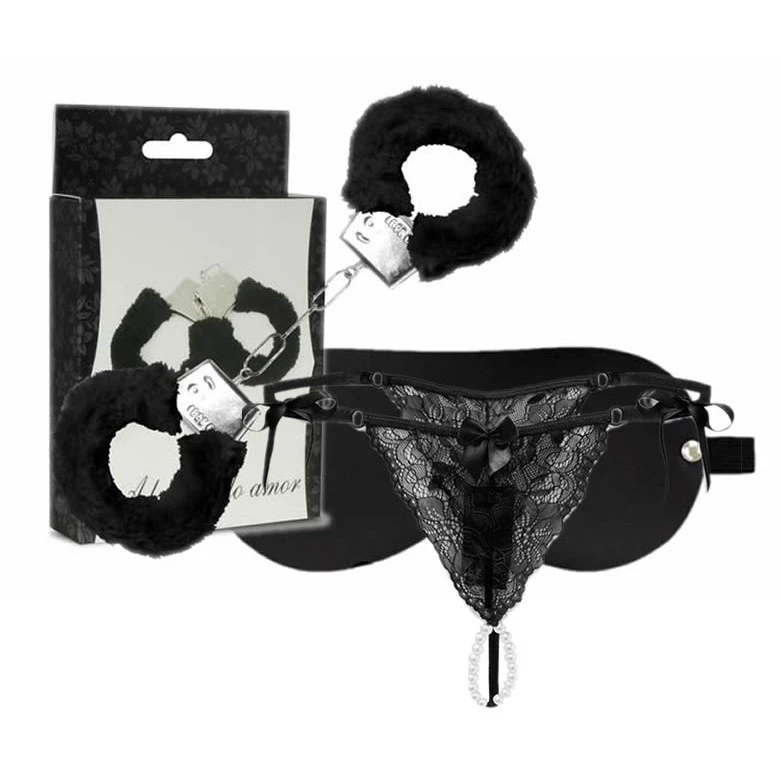 KIT Esposas Sensuales + Antifaz + Braga Tailandesa