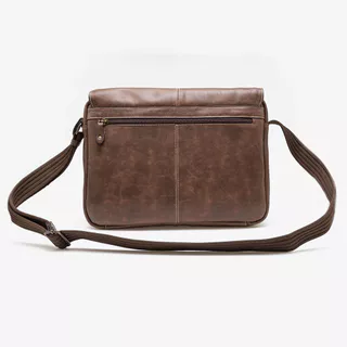 Bolsa Carteiro Em Couro Camel em Oferta na Shopee