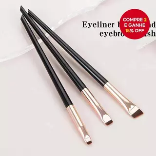 Conjunto De Pincéis De Delineador De 3 Lâminas Pincel De Maquiagem Para Os Olhos Com Sombra De Cauda Inclinada em Oferta na Shopee