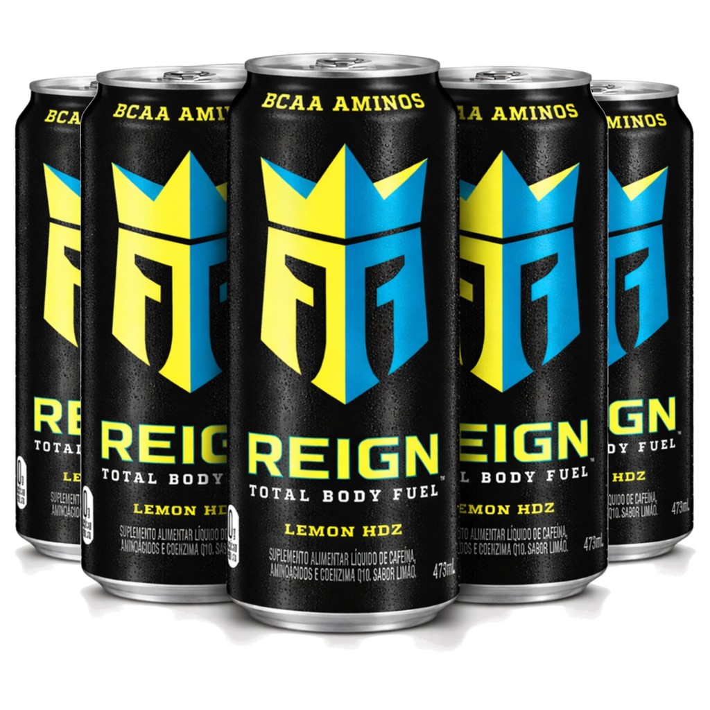 Kit 5 Energético Alta Performance Reign Lemon Hdz 473ml | Shopee Brasil