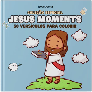 Livro De Colorir Jesus Moments - Edição 50 Versículos em Oferta na Shopee