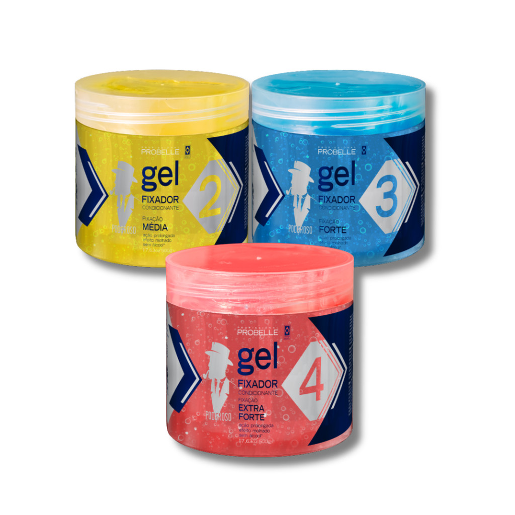 Gel Capilar Masculino Poderoso Fixações 500g - Probelle | Shopee