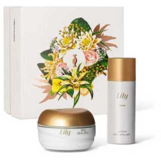 Presente Lily Cuidados de O Boticário (2 itens) Creme Acetinado 250g/Body Splash 200ml em Oferta na Shopee