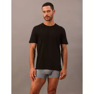 Kit 2 Camisetas Crew-Neck - Preto em Oferta na Shopee