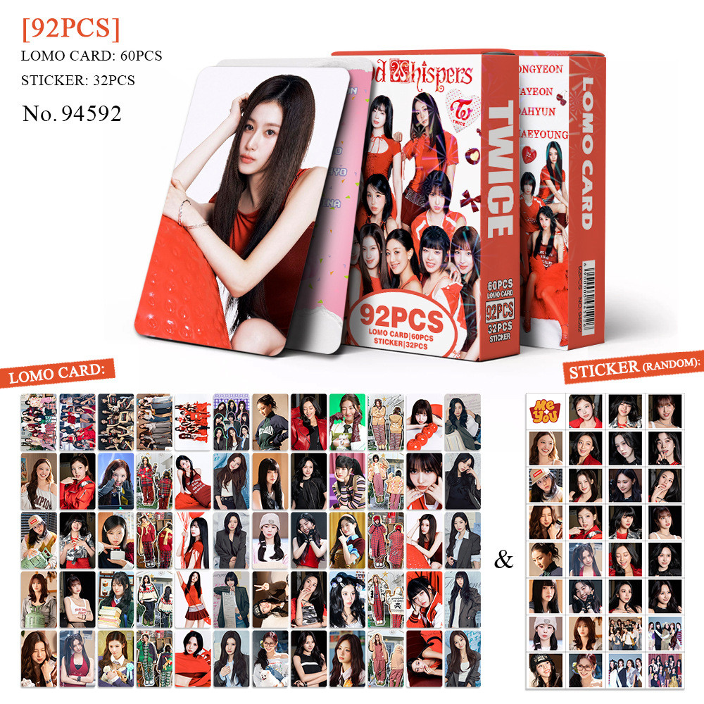 92-96pcs/box TWICE Photocards With You-th Lomo Cards Stickers