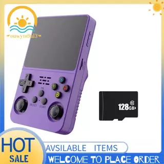 Console De Jogos Portátil R36S Tela IPS De 3.5 Polegadas 128 Gb Leitor De Vídeo Joystick 3D Duplo 3200mah Bateria em Oferta na Shopee